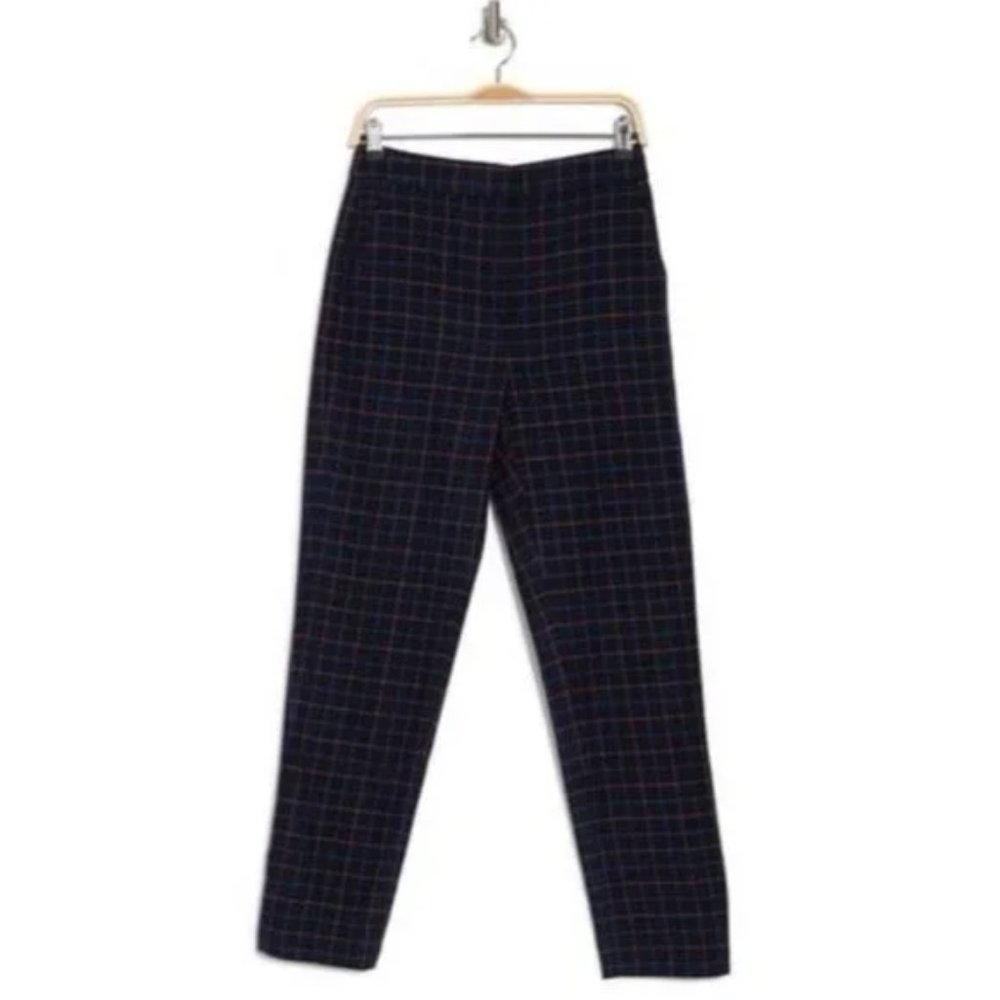 Rag & Bone Plaid Check Poppy Printed High Waist Wool Pants - Picture 4 of 7